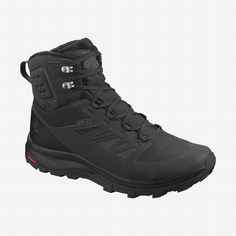 Salomon Israel OUTBLAST TS CSWP - Mens Winter Boots - Black (KNWO-03149)